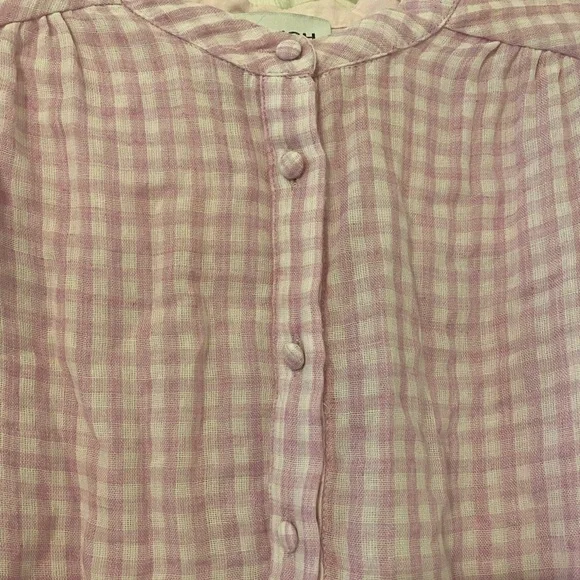 FRNCH Lavender and White Gingham Check Ruffle Dress Charleen Size Small - Picture 6 of 13